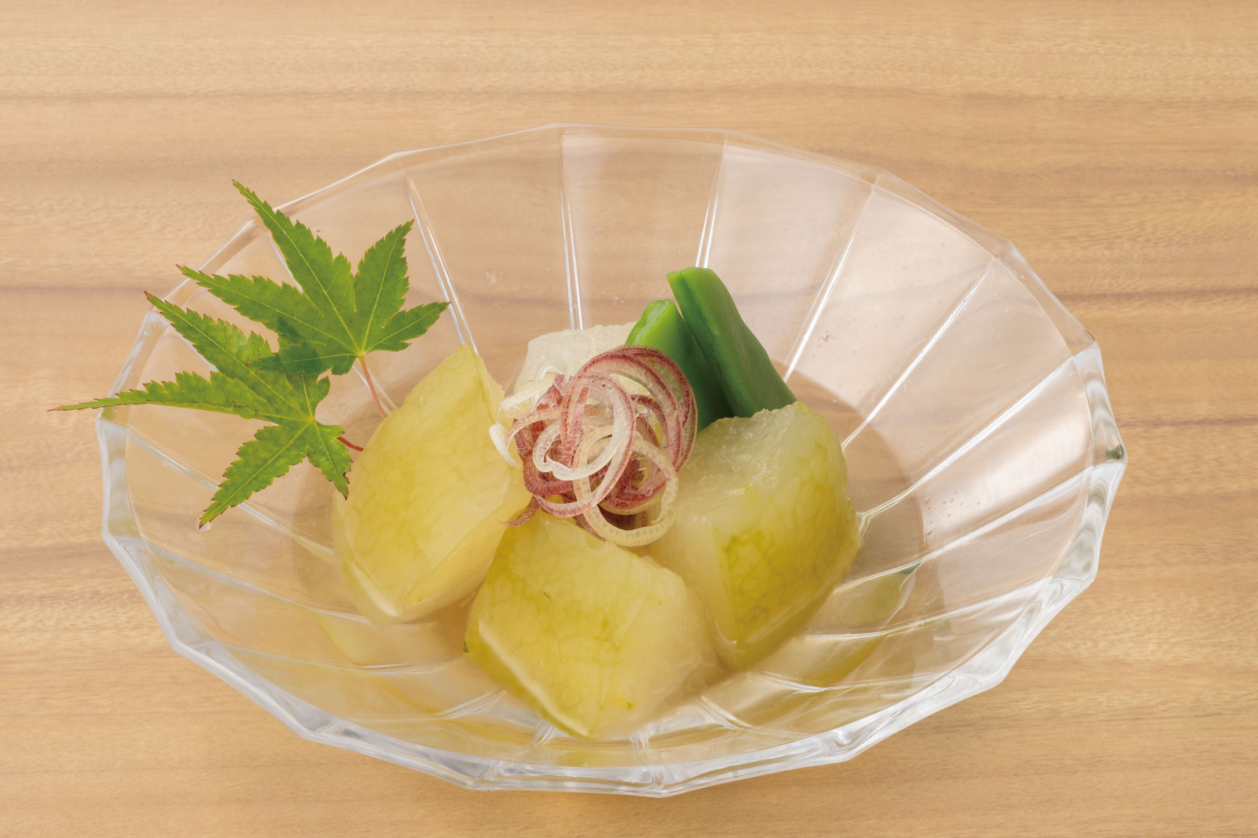 庄や旬メニュー　2025年7月　野菜　煮物　冷しだし　冬瓜煮　庄や　㈱かんなん丸